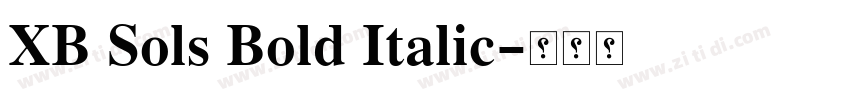 XB Sols Bold Italic字体转换
